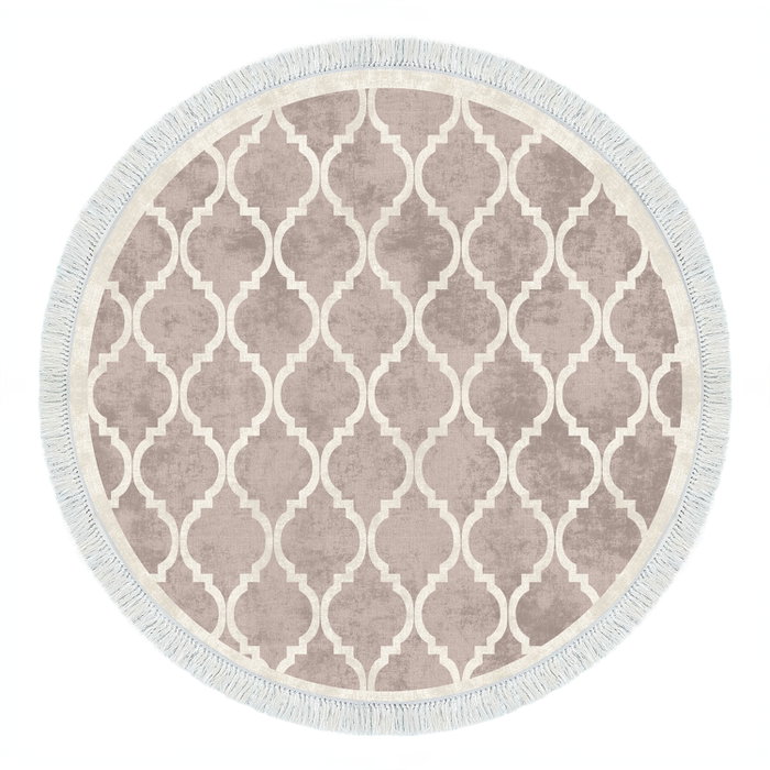 Conceptum Alfombra 160 x 160 cm Crema y Marrón